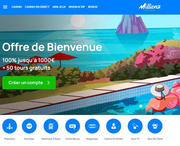 Read more about the article Decouvrez les offres de jeu incroyables de Millionz Casino en Ligne en France